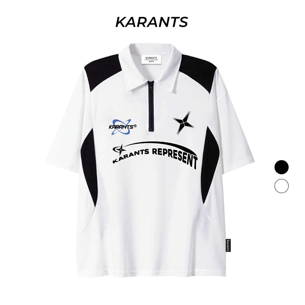 Áo Polo Phối Racing Karants Local Brand Streetwear Form Oversize - KR55