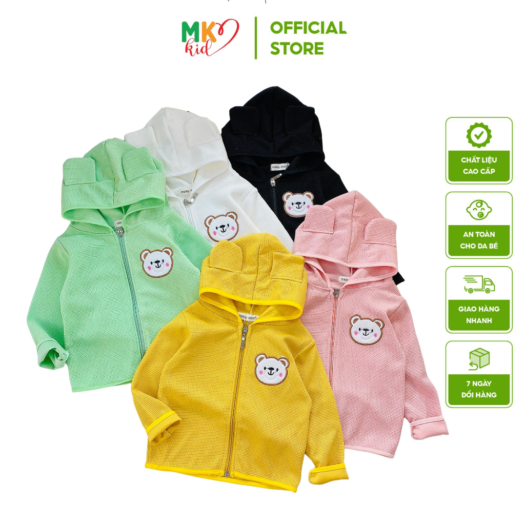 Áo chống nắng 6-25kg cho bé trai bé gái MK KID Áo khoác Gió trẻ em mùa hè Thun Tổ Ông Mềm Mát chống tia UV