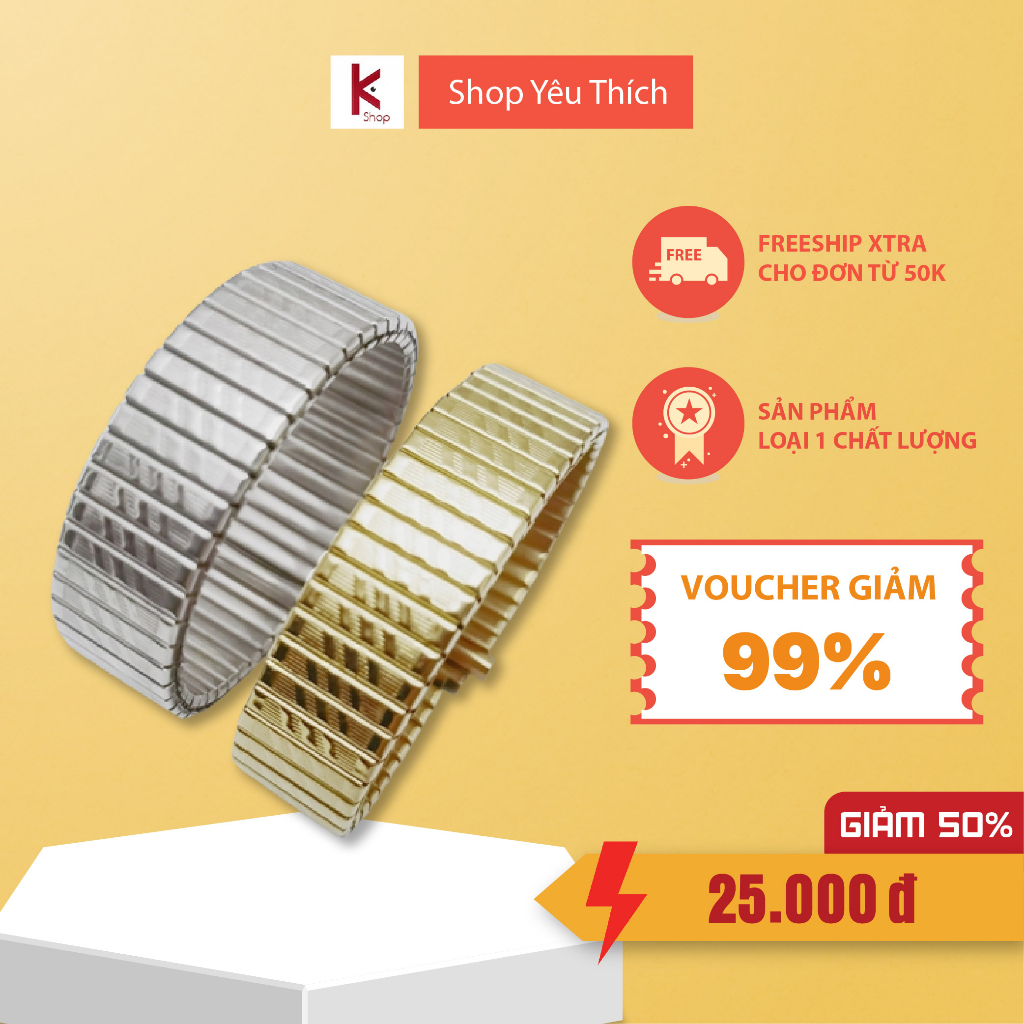 Dây đeo kim loại siêu co giãn dành cho đồng hồ - 12mm 14mm 16mm 18mm 20mm