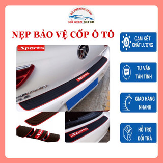 Nẹp cao su chống trầy xước bảo vệ cốp sau xe ô tô xe hơi có nhiều logo theo hãng xe