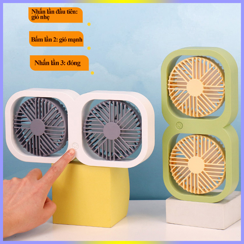 Quạt Mini - Quạt Bàn Thích hợp cho dân Văn Phòng, Xoay 90 độ– Siêu Mát