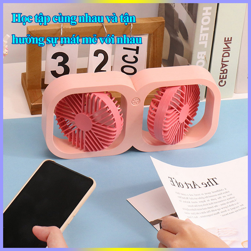 Quạt Mini - Quạt Bàn Thích hợp cho dân Văn Phòng, Xoay 90 độ– Siêu Mát