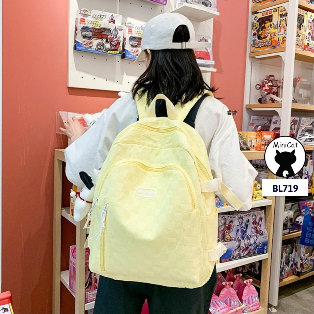 Balo nam nữ cao cấp, thời trang, đi học, đi chơi cá tính MiniCat BL719