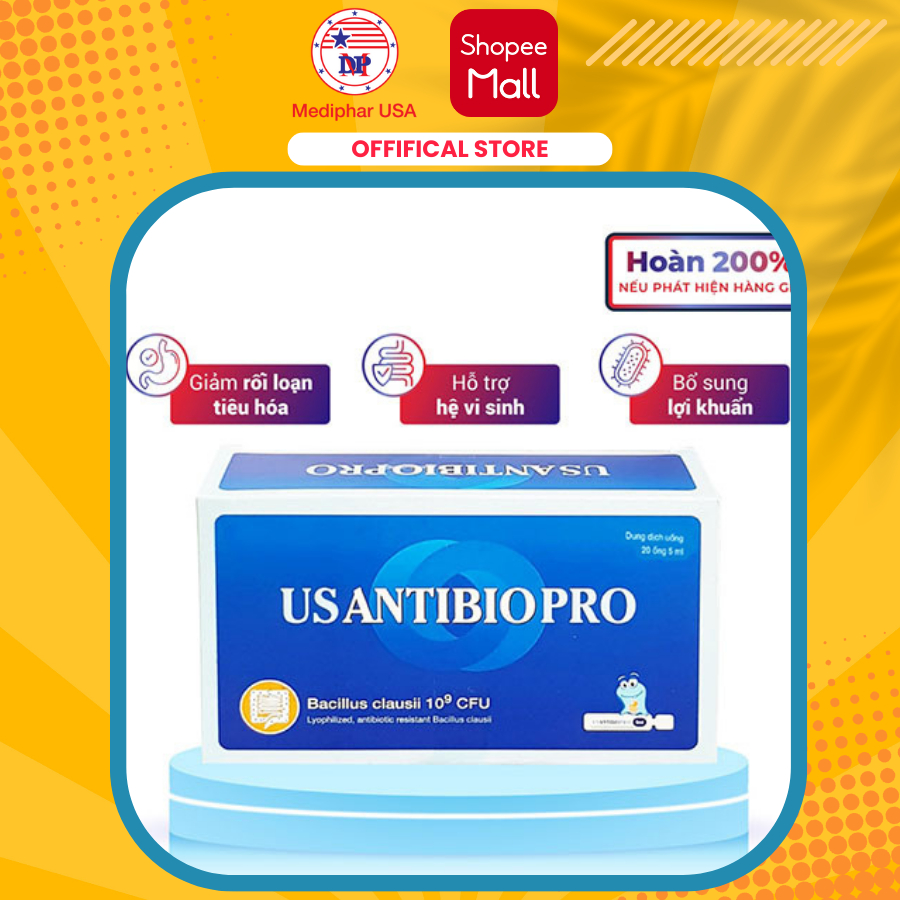 Men Vi Sinh Usantibiopro bảo vệ hệ tiêu hóa, bổ sung lợi khuẩn đường ruột - CHÍNH HÃNG 100% MEDIPHAR USA