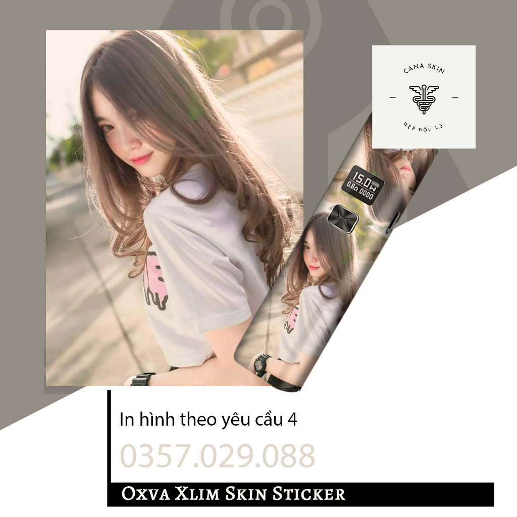 Miếng dán skin cana in hình theo yêu cầu dành cho Xlim V1 / Xlim V2 / xlim SE / favostix / Xlim Pro / feelin...