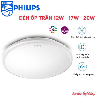 Đèn led ốp trần philips có viền - ánh sáng trắng - 12w, 17w, 20w cl254 philips