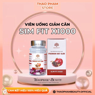 Viên Giảm Cân PREMIUM DIET SLIM Giảm Mỡ Bụng, Hỗ Trợ Giảm Cân An Toàn SLIM FIT X1000 - Green Beauty (30 Viên)