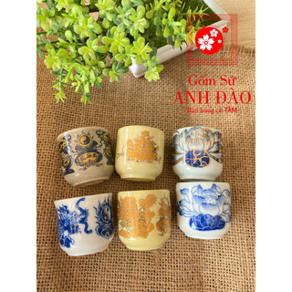 Chén kỷ thờ, chén rượu thờ cúng Bát Tràng cao cấp