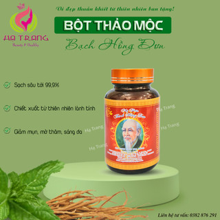 Bạch hồng đơn bột mặt nạ - rửa mặt sạch sâu,thải độc, hút nhờn,thu nhỏ lỗ chân lông, xóa mụn nám 50gram