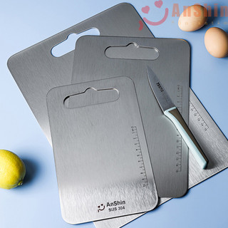Thớt inox 304 Anshin - kháng khuẩn, chống nấm mốc, không han gỉ - thớt inox SUS304
