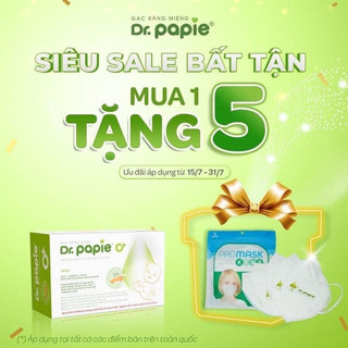 Gạc rơ lưỡi Dr.Papie kèm quà tặng