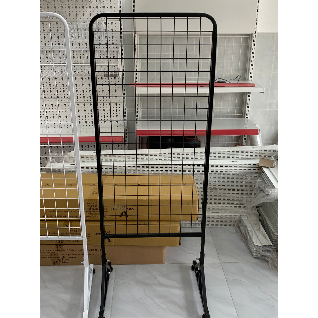 COMBO KỆ KHUNG LƯỚI TREO ĐỒ +  15 MÓC TREO LƯỚI MẠ XI 15CM