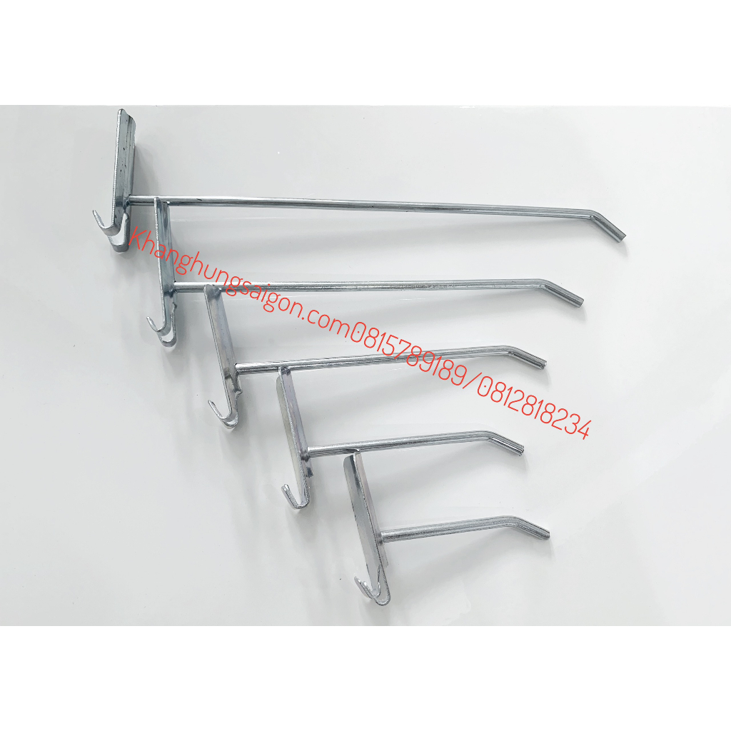 COMBO KỆ KHUNG LƯỚI TREO ĐỒ +  15 MÓC TREO LƯỚI MẠ XI 15CM