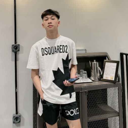 Áo Thun Nam Dsq 060 Chất Liệu Cotton Phù Hợp Cho Cả Nam Và Nữ Hai Màu Đen Trắng