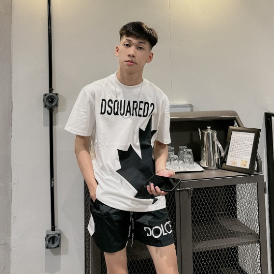 Áo Thun Nam Dsq 060 Chất Liệu Cotton Phù Hợp Cho Cả Nam Và Nữ Hai Màu Đen Trắng