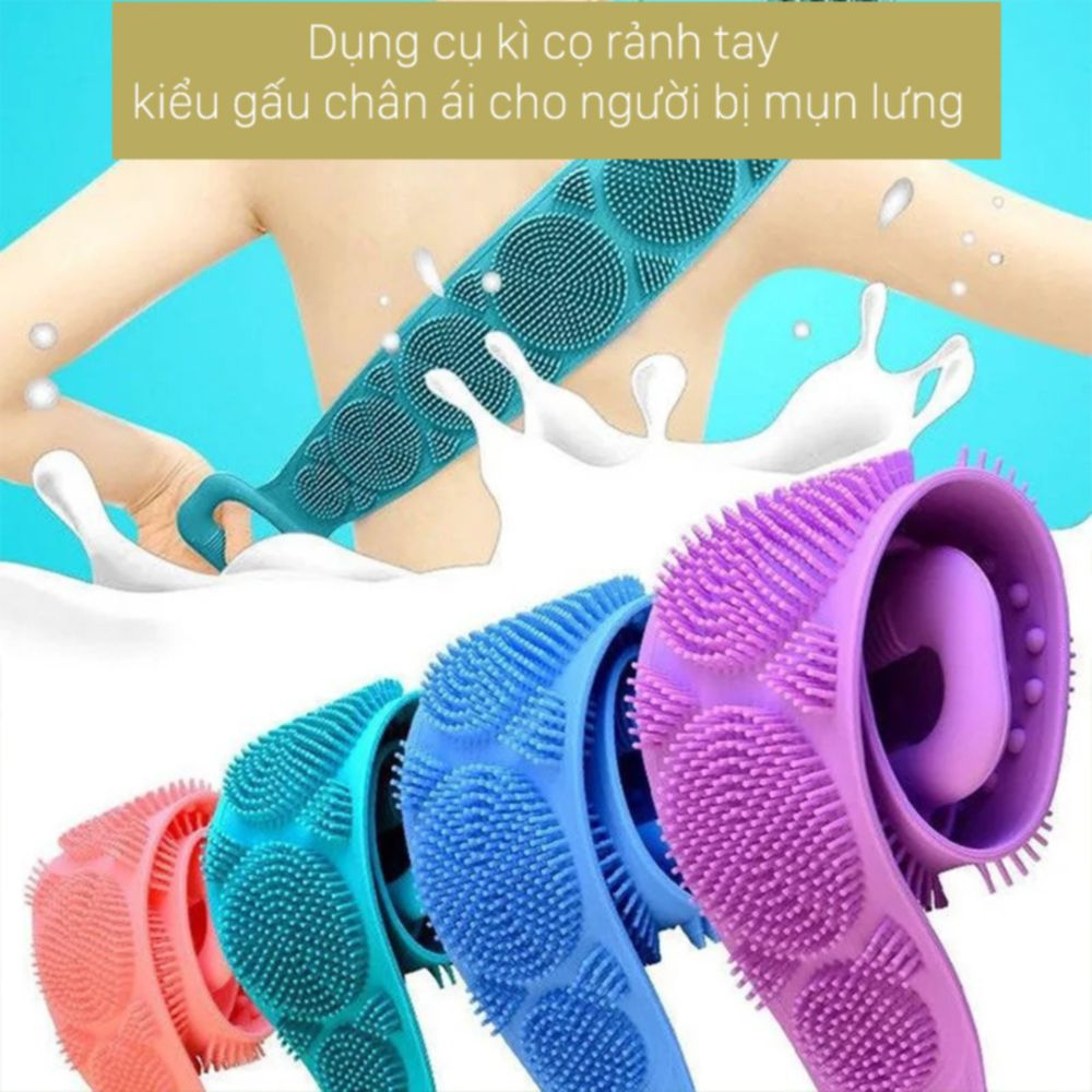 Dây chà lưng massage cơ thể khi tắm bằng silicon gai mềm