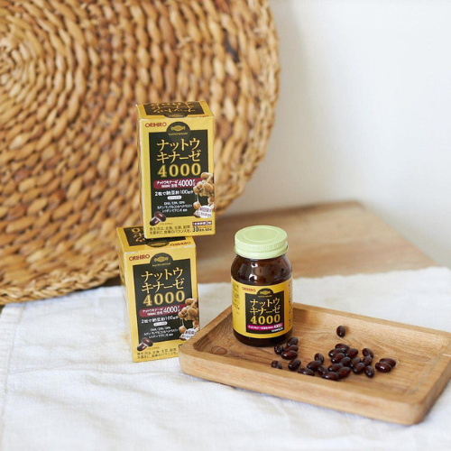 Viên uống Nattokinase Orihiro 4000FU hỗ trợ phòng chống đột quỵ và tai biến 60 viên