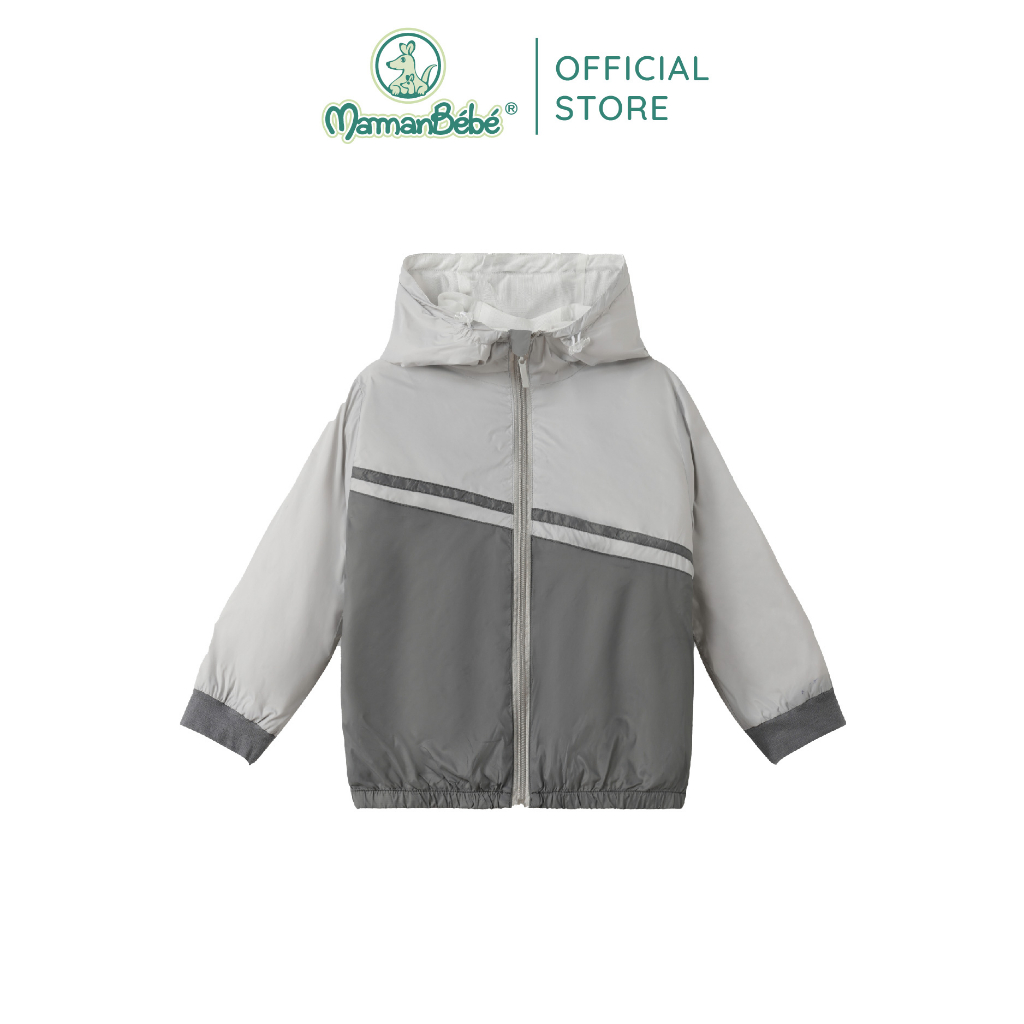 Áo khoác gió La Pomme hai lớp sọc kẻ