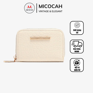 Ví Nữ Mini Cầm Tay Hàng Hiệu MICOCAH Đựng Tiền Phối Vân Da Rắn Nhỏ Gọn Giá Rẻ MC49 - Micocah Mall