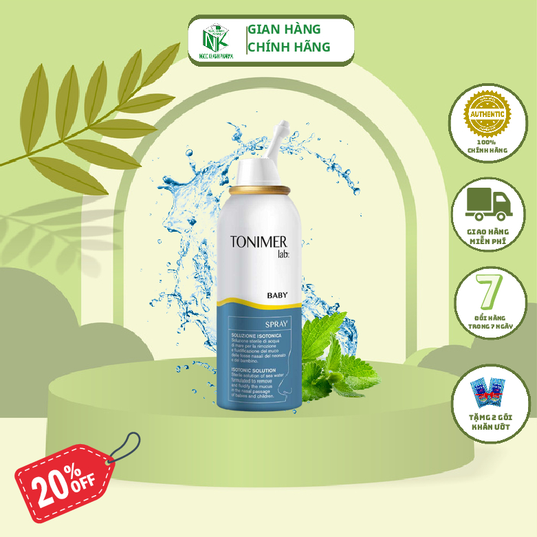 TONIMER LAB HYPERTONIC SPRAY- Xịt mũi điều trị viêm mũi dị ứng, viêm xoang