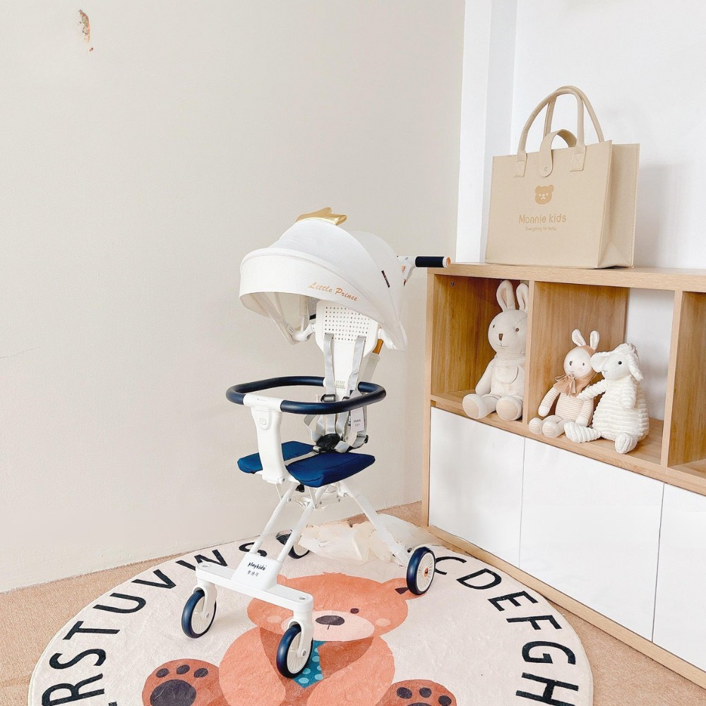 Xe đẩy gấp gọn 2 chiều cho bé Playkids Stroller X1, xe đẩy du lịch siêu nhẹ