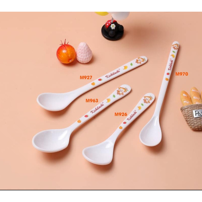 Thìa Nhựa Phíp Kichi Cho Bé, Đồ Dùng Ăn Dặm Tiện Lợi An Toàn, nhiều kích thước cho bé