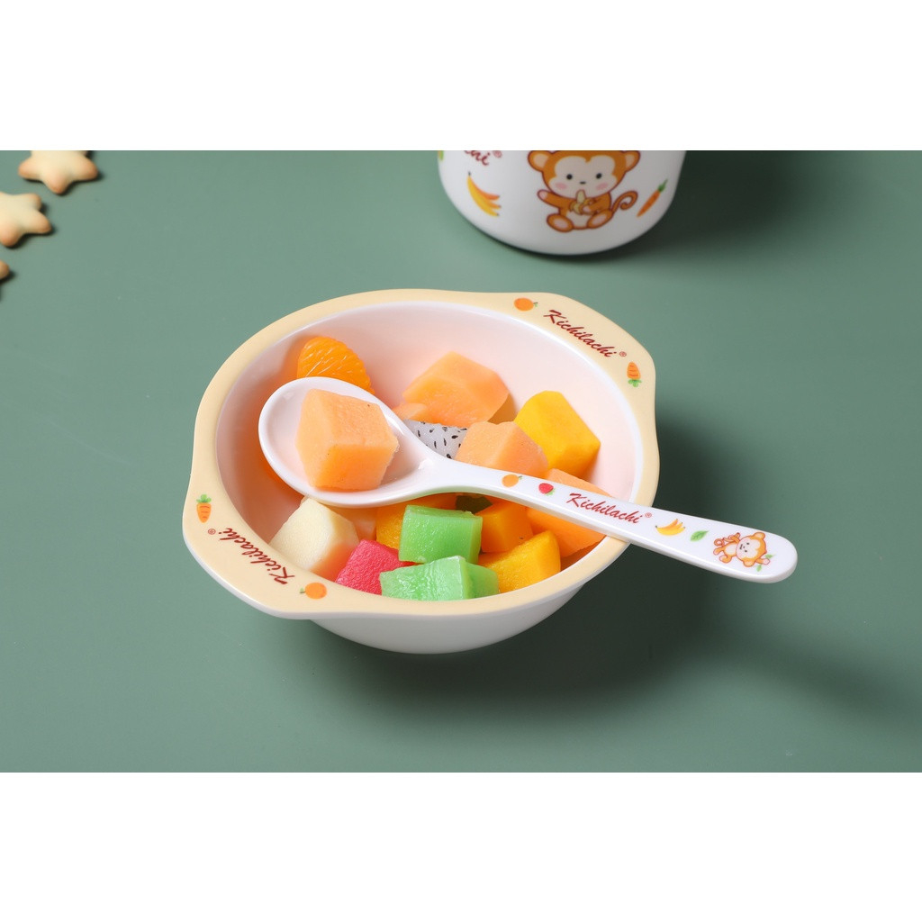 Thìa Nhựa Phíp Kichi Cho Bé, Đồ Dùng Ăn Dặm Tiện Lợi An Toàn, nhiều kích thước cho bé