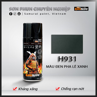 H931* - Sơn xịt Samurai màu đen pha lê xanh - bluish crystal black