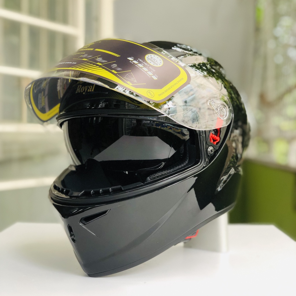 MŨ BẢO HIỂM FULLFACE 2 KÍNH LÓT THÁO RỜI CHÍNH HÃNG ROYAL M266- BẢO HÀNH 12 THÁNG