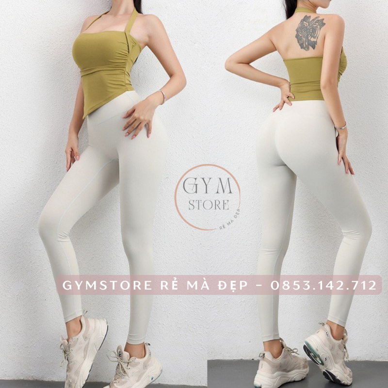 Áo  Bra Tập Gym Yoga Thể Thao Nữ CÓ MÚT Hở Lưng Dây Cổ Sexy Thun Poly Mềm Mịn Thoáng Co Giãn Tốt 6074