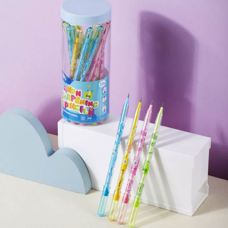 1 Hộp bút chì khúc DE-LI Bút chì vỏ nhựa nhiều màu Bút chì Khúc học sinh