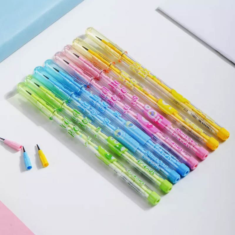 1 Hộp bút chì khúc DE-LI Bút chì vỏ nhựa nhiều màu Bút chì Khúc học sinh