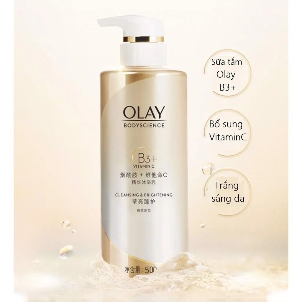 Sữa Tắm Trắng Da Dưỡng Body Olay B3+ Vitamin C 500ml