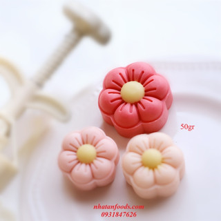 Khuôn trung thu 1 mặt hoa 50gr