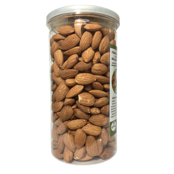 500g Hạt Hạnh Nhân sấy chín nguyên vị ăn liền HADIFOOD, thơm ngon giòn béo