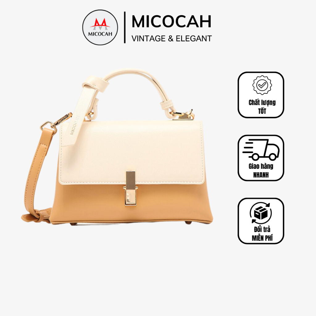 Túi Xách Nữ Đeo Chéo MICOCAH Kiểu Dáng Công Sở Thời Trang Phối Màu Vintage Siêu Đẹp MC50 - Micocah Mall