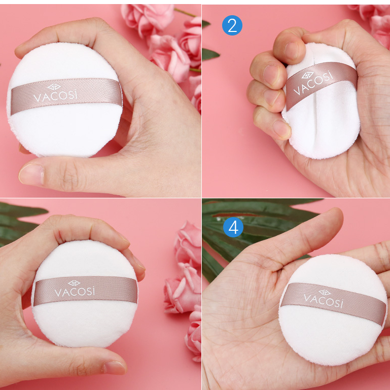 Bông Phấn Cotton Khô Tròn Vacosi BP19