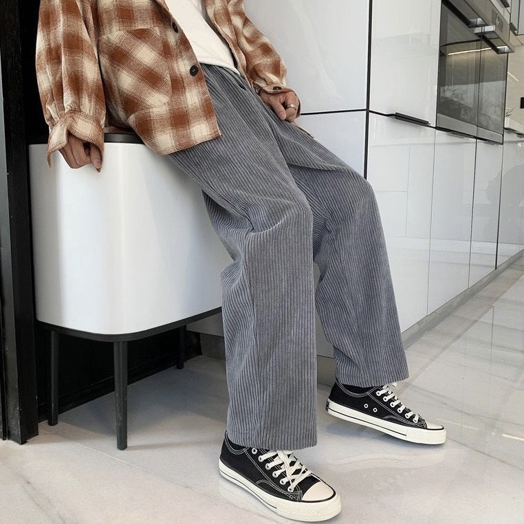 Quần Baggy Ống Rộng Suông Free Size chất Nhung Tăm Nam Nữ Unisex Thời Trang chính hãng Sogeum