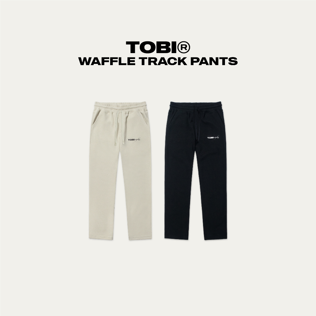 [Mã FADEP2212 giảm 10k đơn từ 99k] Quần ống suông lưng thun Waffle TOBI - Waffle Track Pants