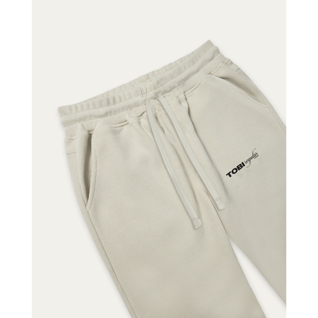 Quần ống suông lưng thun Waffle TOBI - Waffle Track Pants