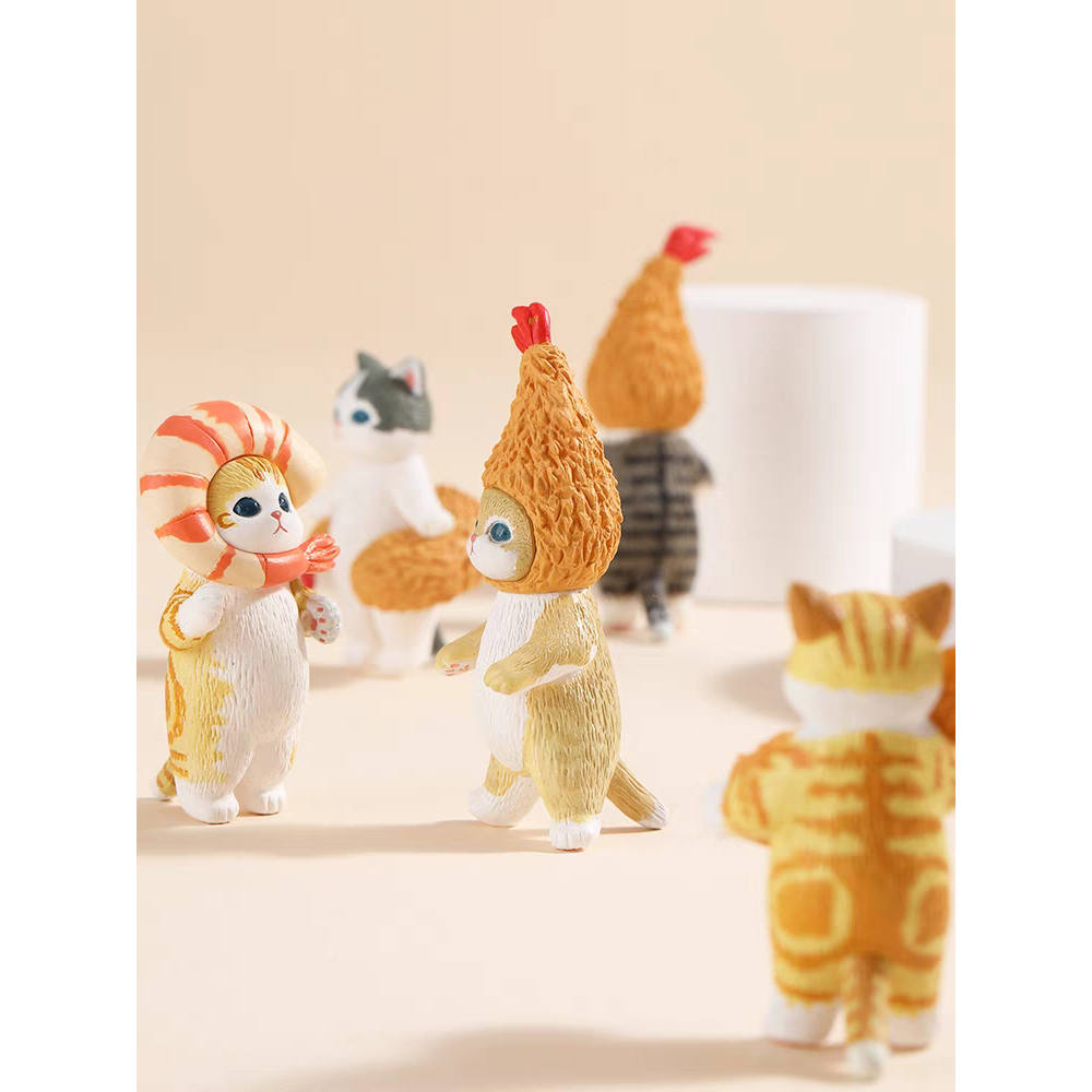 Blind Box Hộp Mù Random Ngẫu Nhiên Mô Hình Mini Mèo Tôm Chiên Mofu Sand