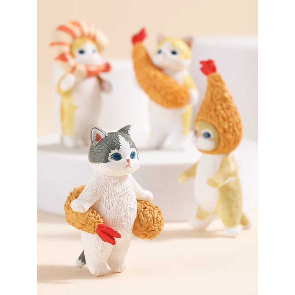 Blind Box Hộp Mù Random Ngẫu Nhiên Mô Hình Mini Mèo Tôm Chiên Mofu Sand