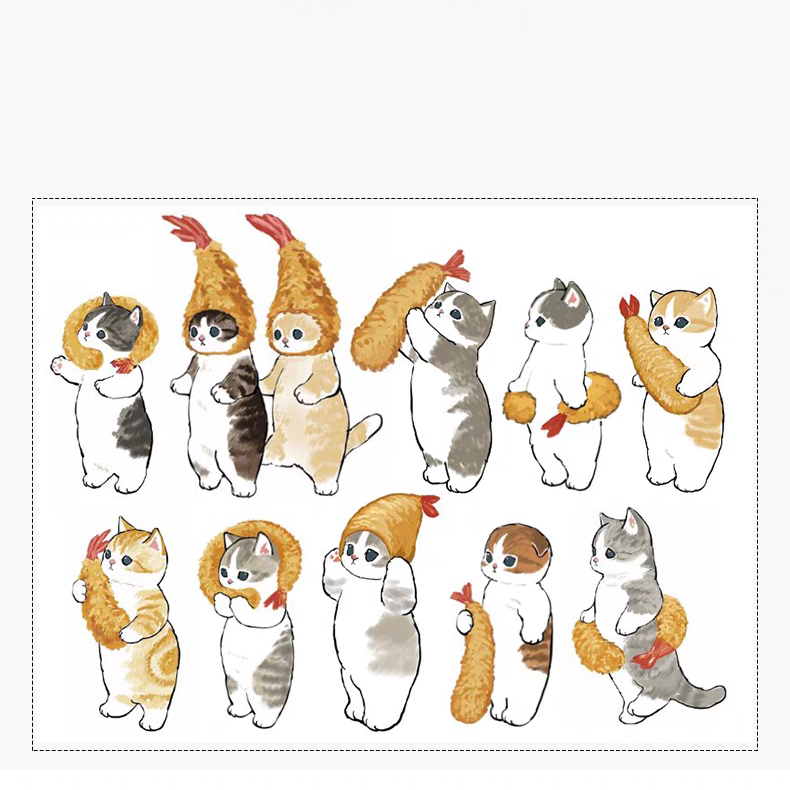 Blind Box Hộp Mù Random Ngẫu Nhiên Mô Hình Mini Mèo Tôm Chiên Mofu Sand