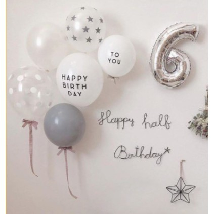 Bong bóng in chữ happy birthday to you trang trí sinh nhật cực xinh