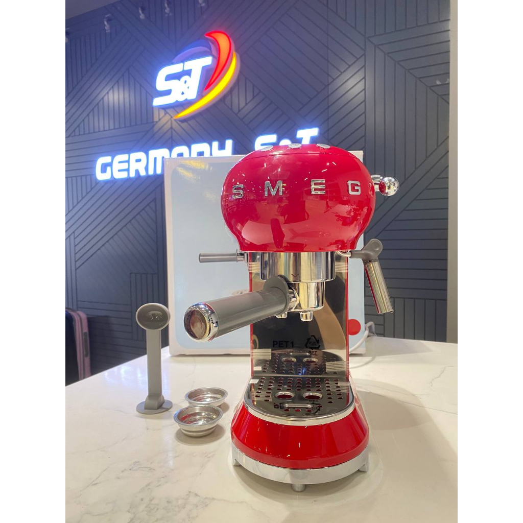 Máy Pha Cà Phê SMEG ECF01 Nội Địa Đức Phong Cách Vintage Cổ Điển, Sử Dụng Tại Gia Đình Hoặc Văn Phòng GermanySnT