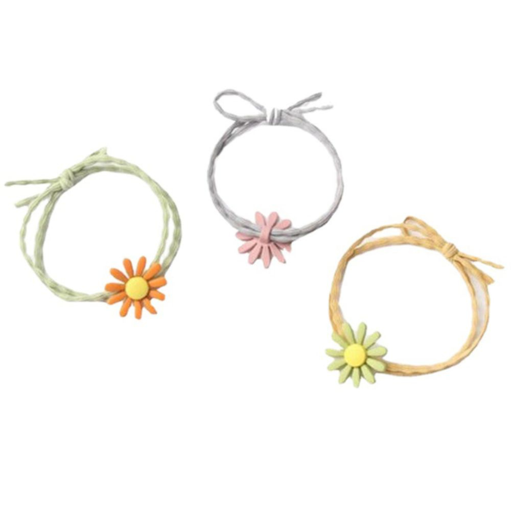 Dây buộc tóc nhiều màu đính hoa cúc thời trang