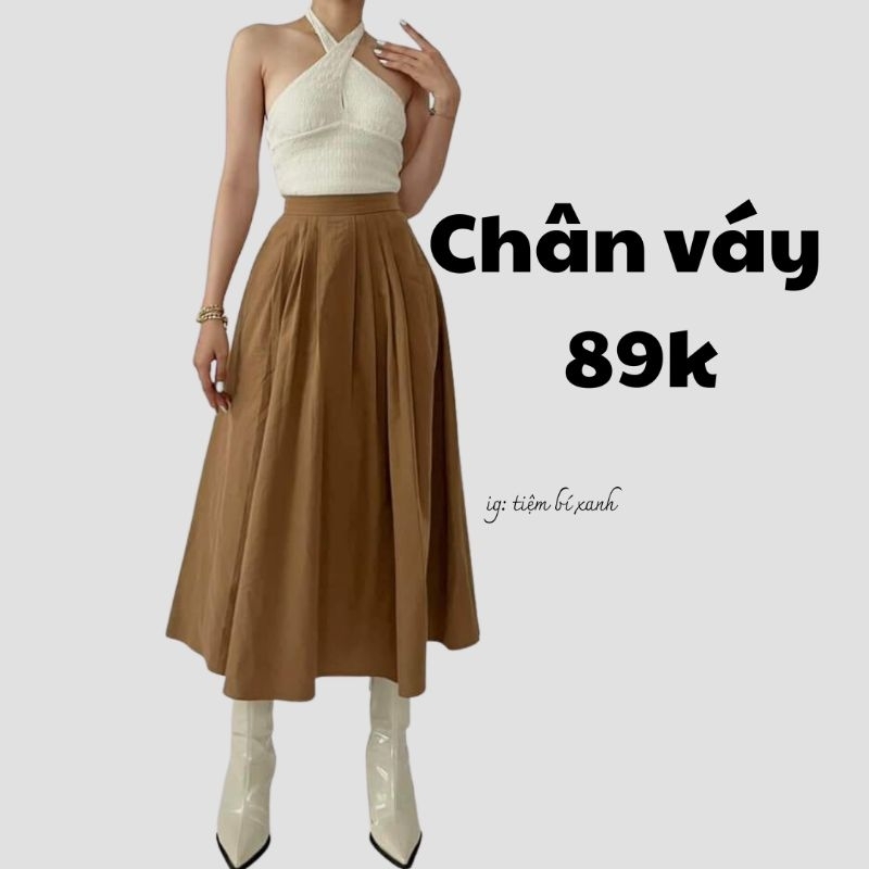 2hand NHIỀU MẪU chân váy si tuyển dáng dài đồng giá 89k CV412 tiembixanh