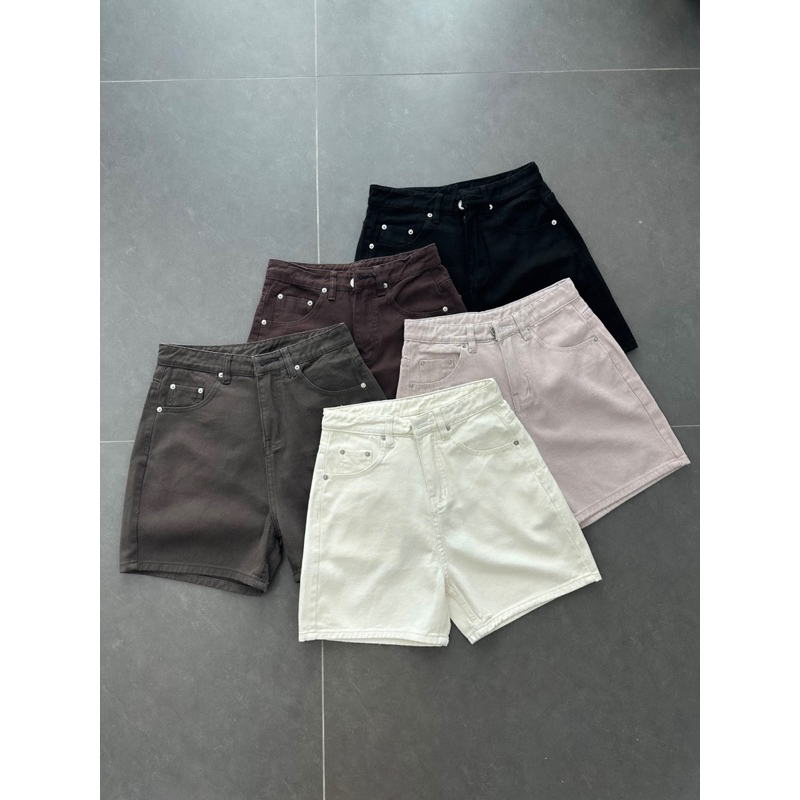 QUẦN SHORT NAM-CHẤT LIỆU JEAN có 5 màu pastel định lượng vải 340gsm