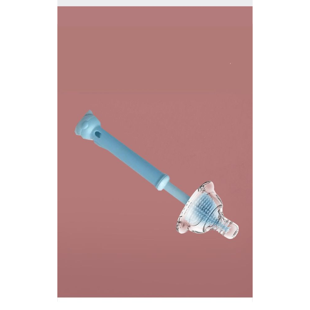 Cọ bình sữa Silicon có tay cầm xoay 360 độ dùng cho mọi loại bình, núm ti