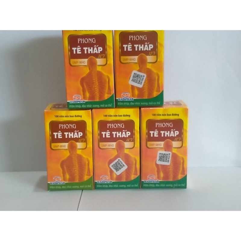 PHONG TÊ THẤP HADIPHAR Chai 100 viên nén bao đường